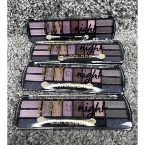 Lot Of 4 LA Colors Day To Night Makeup Eyeshadow Palette CES424 Dusk 28 Oz - Picture 1 of 8